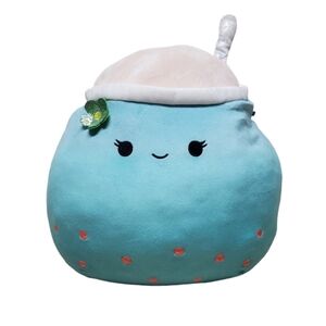 Squishmallows Jakarria The Blue Boba Drink Soft Plush 12"